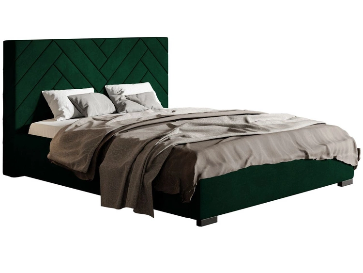 Polsterbett mit Bettkasten und Lattenrost 180x200 Toreto Dunkelgrün
