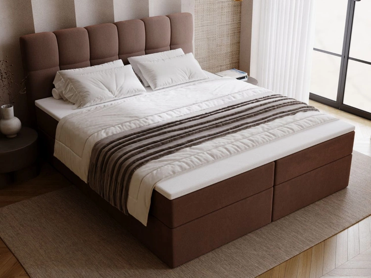 Boxspringbett mit Bettkasten 180x200 Maison Braun