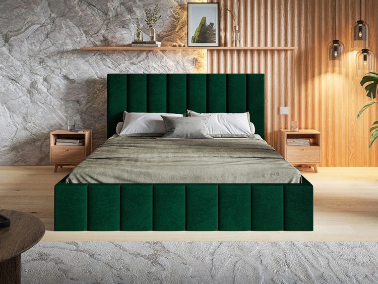 Polsterbett mit Bettkasten und Lattenrost 180x200 Siena Grün