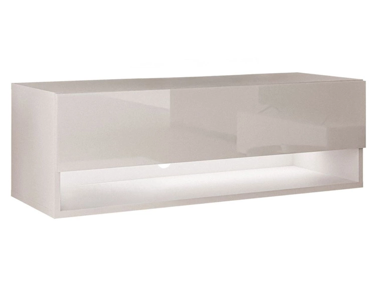 Hänge TV-Schrank 90 cm für Wohnzimmer mit LED-Beleuchtung Aurelie Kaschmir Hochglanz