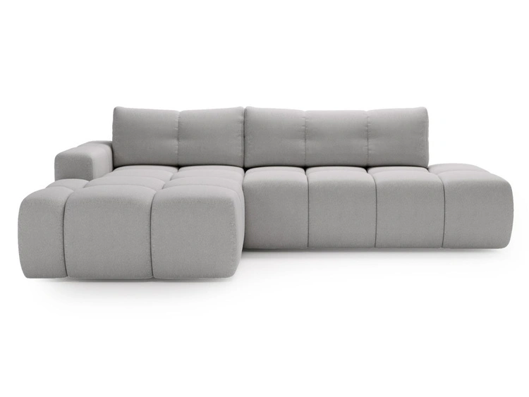 Ecksofa L-Form Links mit Schlaffunktion und Bettkasten Montero Grau