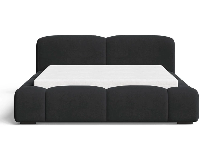 Polsterbett mit Bettkasten und Lattenrost 180x200 Aubi Schwarz