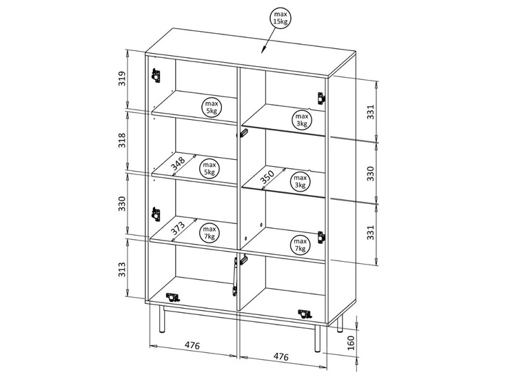 Wohnzimmerset mit Led Rapallo Kaszmir, Eiche Geölte