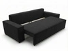 Schlafsofa mit Bettfunktion und Bettkasten Sivra Schwarz