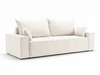 Schlafsofa mit Bettfunktion und Bettkasten Sivra Creme