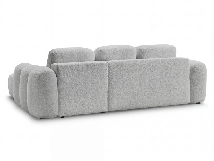 Ecksofa L-Form mit Schlaffunktion und Bettkasten Avelin Rechts Grau