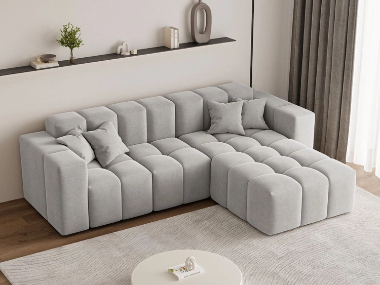 Ecksofa L-Form Rechts Moderne Ecksofa Loopo Grau