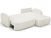 Ecksofa L-Form Rechts mit Schlaffunktion und Bettkasten Oreo Creme