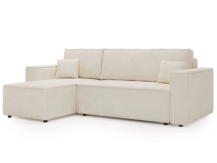 Modernes Ecksofa mit Schlaffunktion und Stauraum Prato Beige