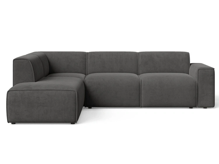 Ecksofa L-Form Links Eluno Dunkelgrau