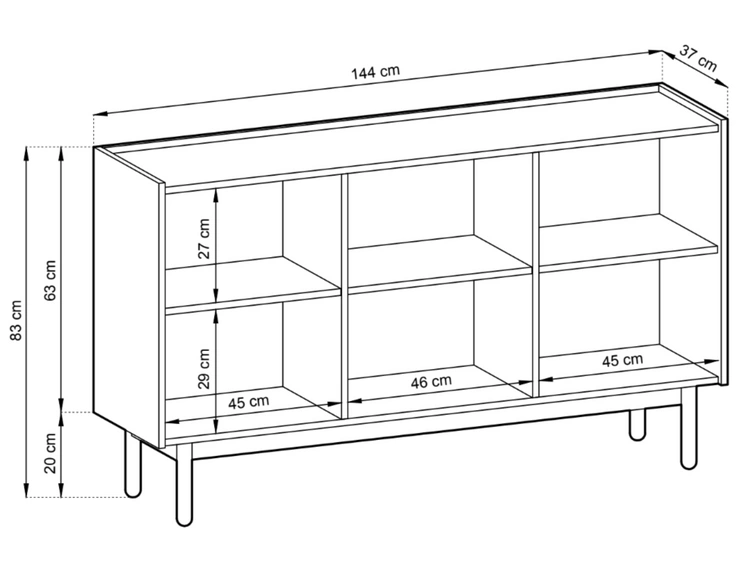 Türkommode Braha Riviera Eiche, Marmor Bianco