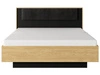 Holzbett mit Bettkasten 160x200 Bolzano Baltische Eiche Schwarz