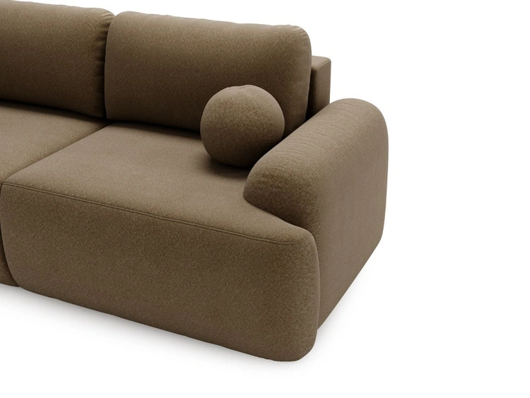 Sofa mit Schlaffunktion und Bettkasten Aurio Braun