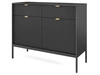 Kommode mit Türen und Schubladen Amber Schwarz