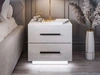 Nachttisch mit zwei Schubladen Nuveo Lux Weiß Hochglanz