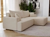 Ecksofa L-Form Rechts mit Schlaffunktion und Bettkasten California Beige