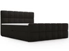 Boxspringbett mit Bettkasten 200x200 Bouclé-Stoff Alicante Schwarz