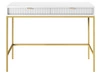 Schminktisch mit Schubladen Amber Weiß, Gold Frame