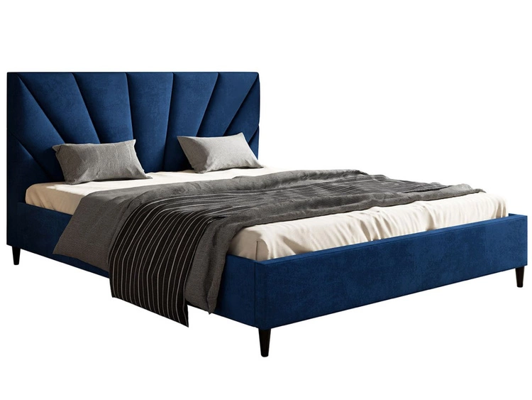 Polsterbett mit Lattenrost 120x200 Fuzi Dunkelblau