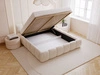 Polsterbett mit Bettkasten und Lattenrost 200x200 Cloud Low Beige