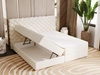 Boxspringbett mit Bettkasten 200x200 Bergamo Beige