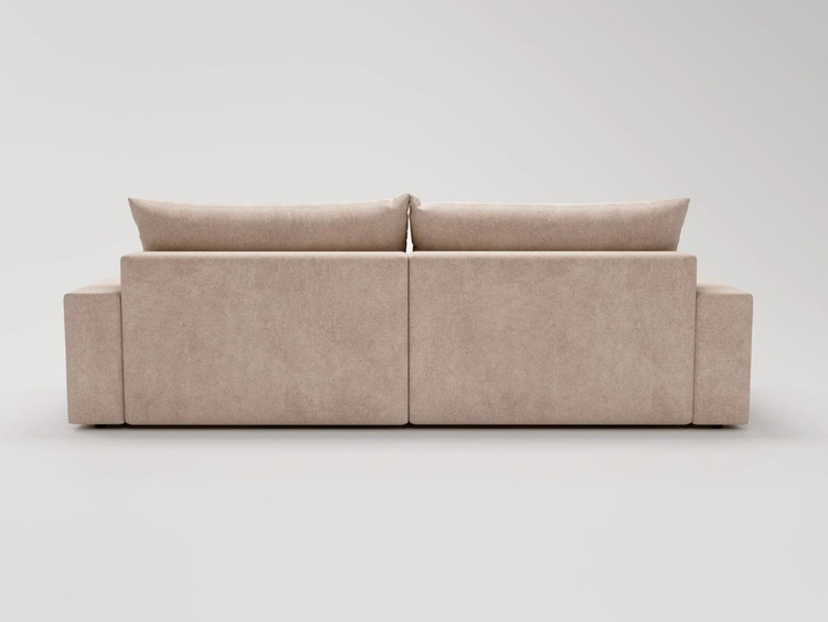 Ecksofa L-Form mit Schlaffunktion und Bettkasten Havi Links Beige