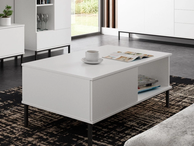 Couchtisch mit Stauraum Soroko Weiß