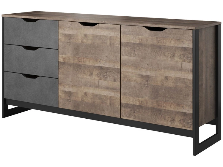 Kommode mit Türen und Schubladen Denis Dunkelbraun