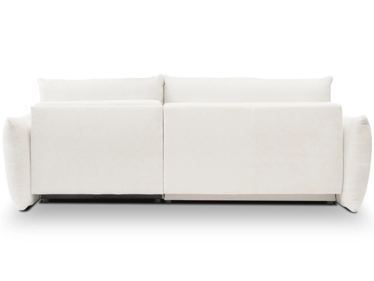Ecksofa L-Form mit Schlaffunktion und Bettkasten Bene Creme