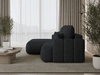 Ecksofa L-Form Links mit Schlaffunktion und Bettkasten Caleo Schwarz