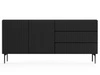 Kommode mit Türen und Schubladen 177 Qualita Schwarz
