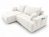 Ecksofa L-Form mit Schlaffunktion und Bettkasten Tulio Links Creme
