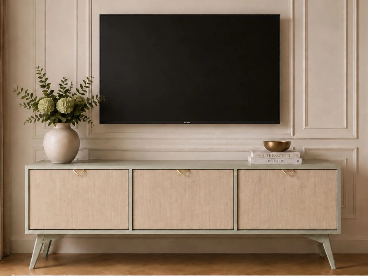 TV-Lowboard mit Türen Modena Grün