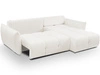 Ecksofa L-Form mit Schlaffunktion und Bettkasten Bene  Creme