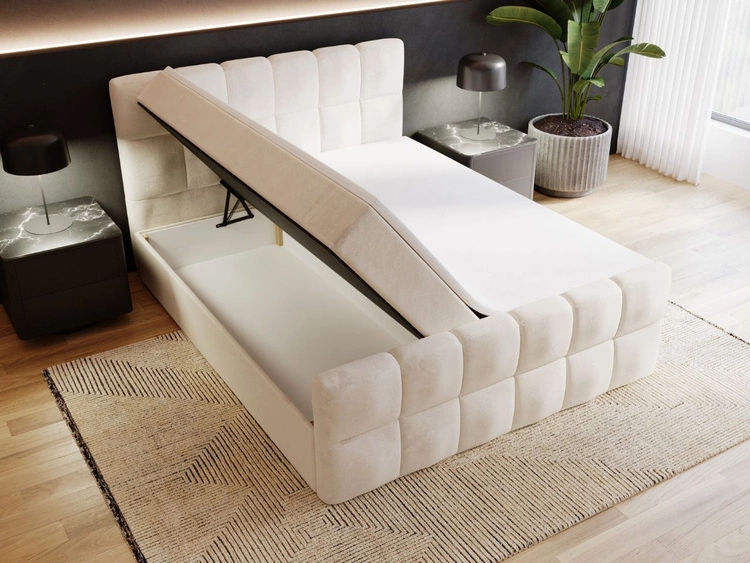 Boxspringbett mit Bettkasten 160x200 Alicante Beige