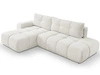 Ecksofa L-Form Links mit Schlaffunktion und Bettkasten Sile L Hellbeige