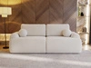 Sofa mit Schlaffunktion und Bettkasten Aurio Creme