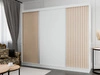 Schiebetürenschrank mit Lamellen 250 cm Loreto Weiß