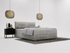 Boxspringbett mit Bettkasten 180x200 Forte Hellgrau