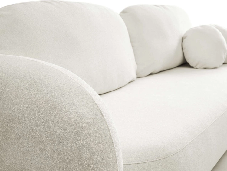 Schlafsofa mit Bettfunktion und Bettkasten Oreo Creme