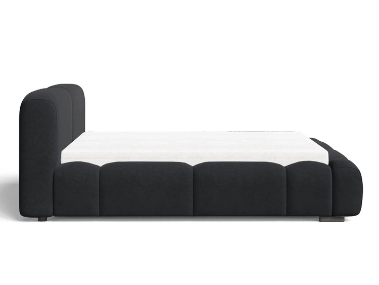 Polsterbett mit Bettkasten und Lattenrost 140x200 Aubi Schwarz