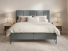 Boxspringbett mit Bettkasten 180x200 Vendi grau