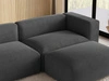 Ecksofa L-Form Rechts Moderne Cord Ecksofa Landi Dunkelgrau