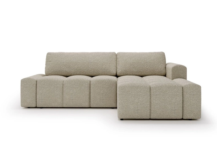 Ecksofa L-Form Rechts mit Schlaffunktion und Bettkasten Lana Beige