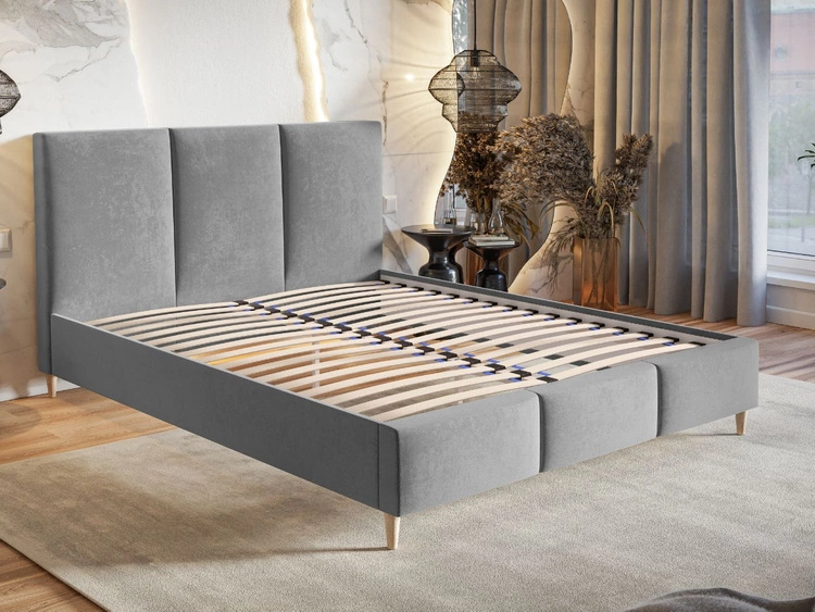 Polsterbett mit Lattenrost 160x200 Trio Dunkelblau