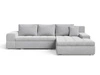 Ecksofa L-Form mit Schlaffunktion und Bettkasten Sonia Grau