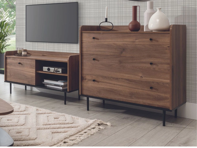 Kommode mit drei Schubladen Vasa Braun