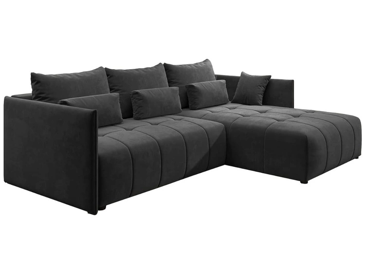 Ecksofa L-Form mit Schlaffunktion und Bettkasten Ardi Anthrazit