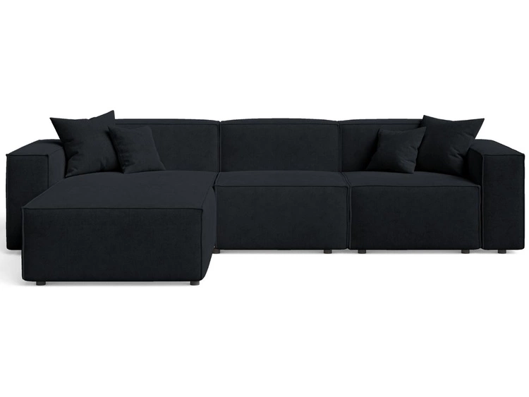 Ecksofa L-Form Links Arizona Schwarz