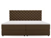 Boxspringbett mit Bettkasten 200x200 Bergamo Braun